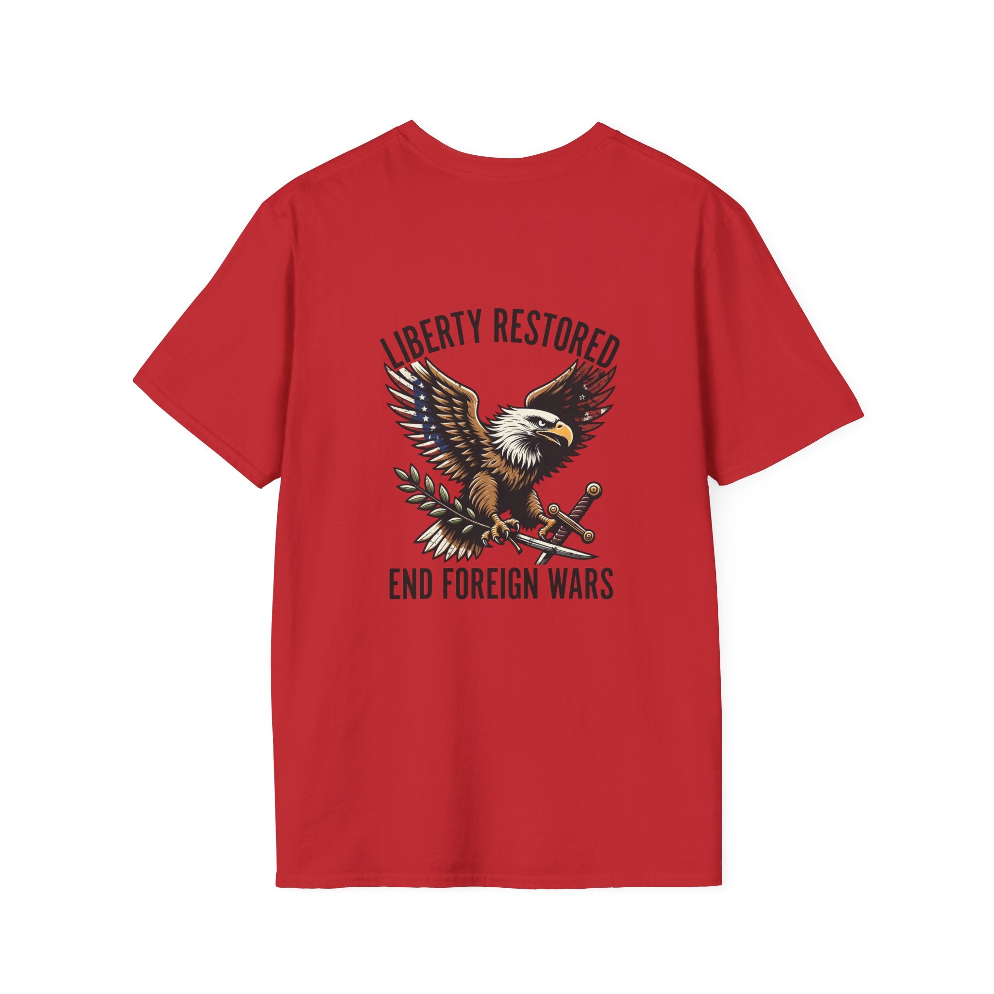 Liberty Restored Eagle T-Shirt — “End Foreign Wars” Patriotic Tee