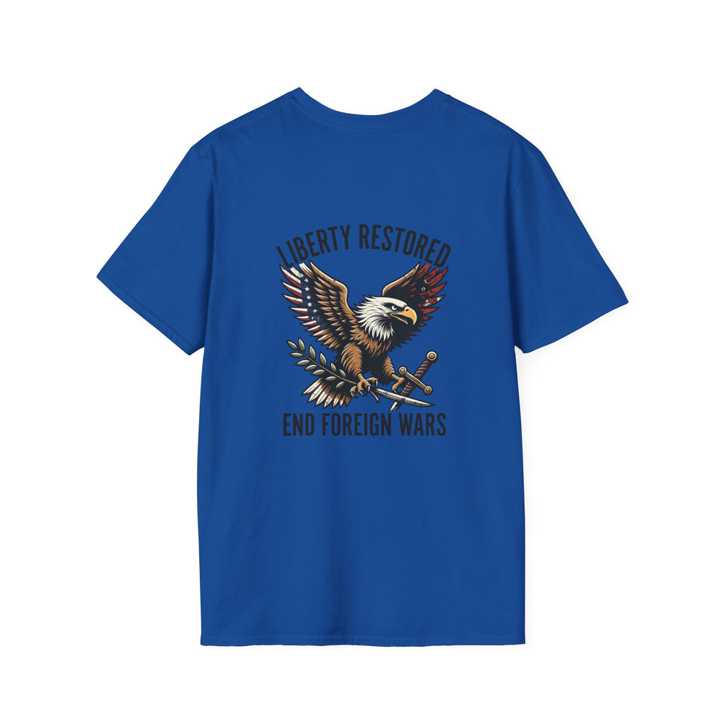 Liberty Restored Eagle T-Shirt — “End Foreign Wars” Patriotic Tee