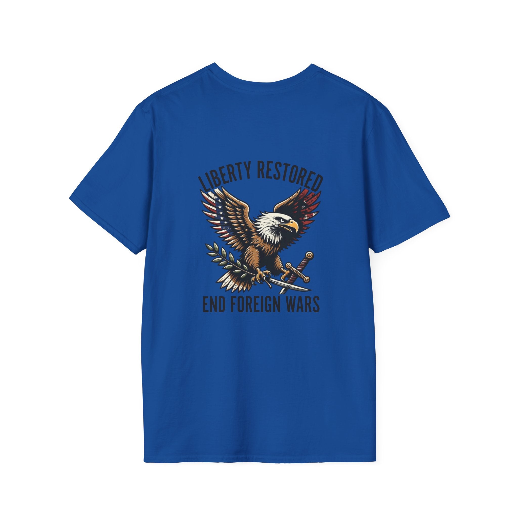 Liberty Restored Eagle T-Shirt — “End Foreign Wars” Patriotic Tee