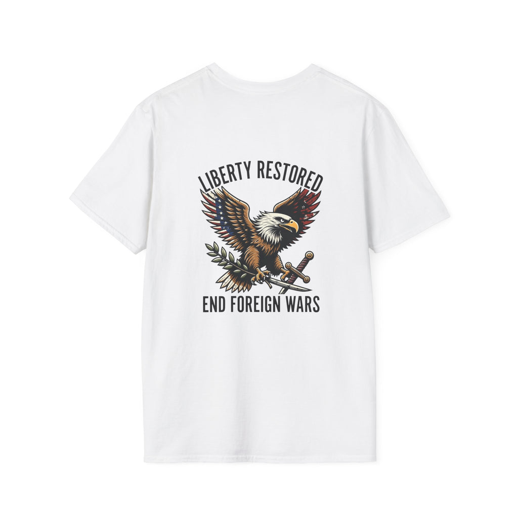 Liberty Restored Eagle T-Shirt — “End Foreign Wars” Patriotic Tee